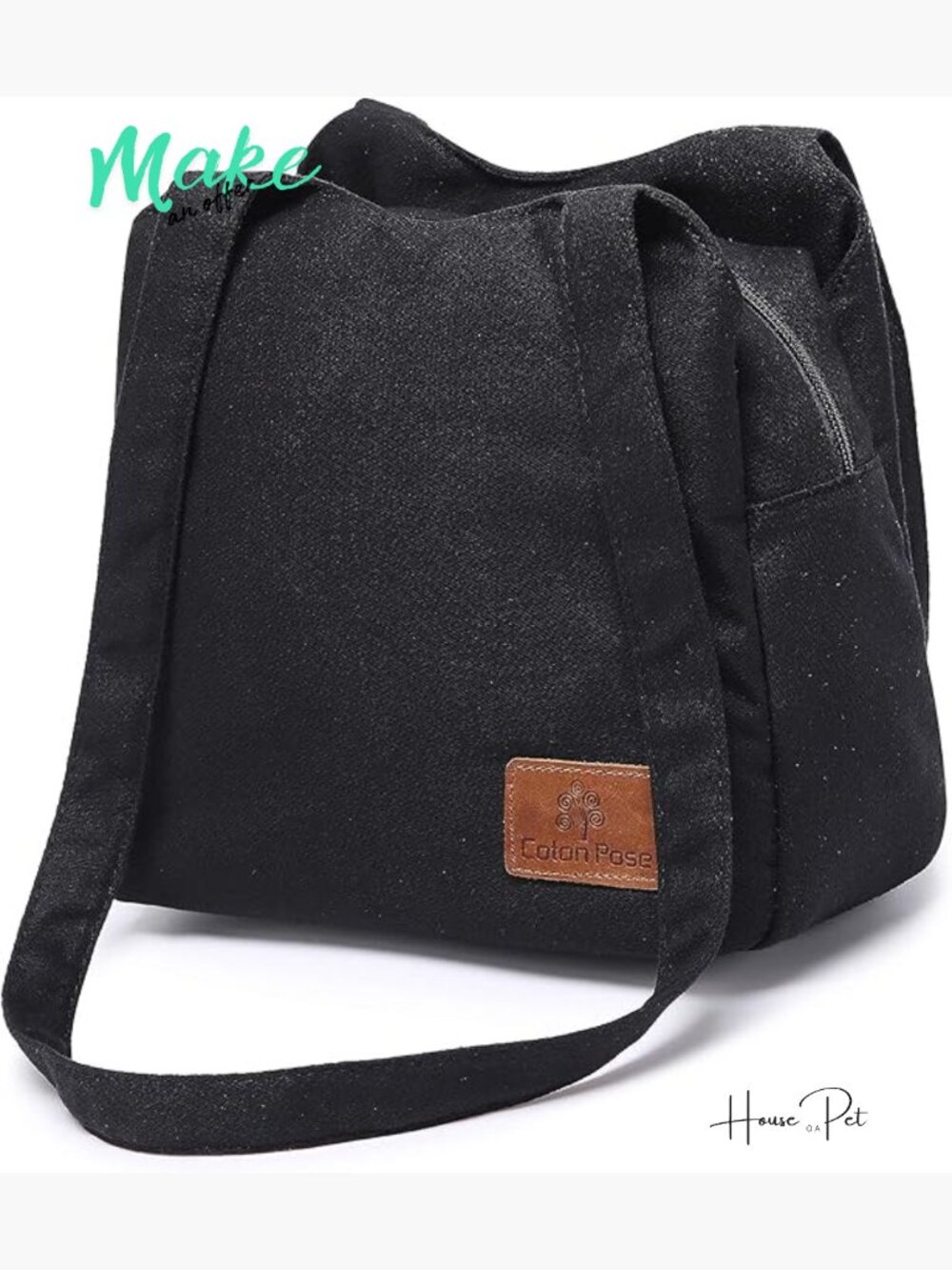 Small Mini Shoulder Bag Hippie Top Zip Canvas Sling Bag Jacquard Cloth Handmade